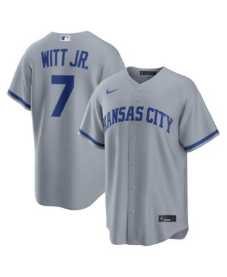 Nike Men's Bobby Witt Jr. Gray Kansas City Royals Road Replica Jersey