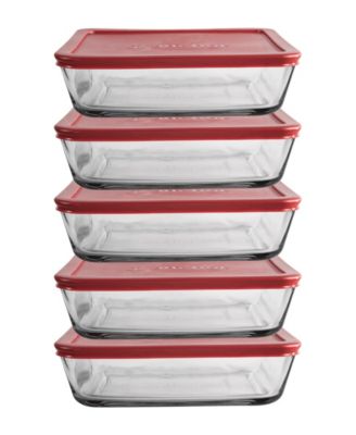 Anchor Hocking Glass 10-Piece Food Storage Container Set with Lids