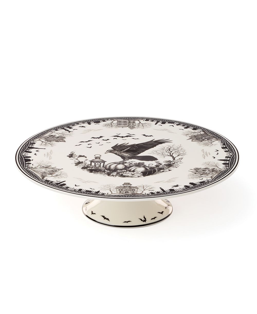Lenox Haunted Village Cake Plate