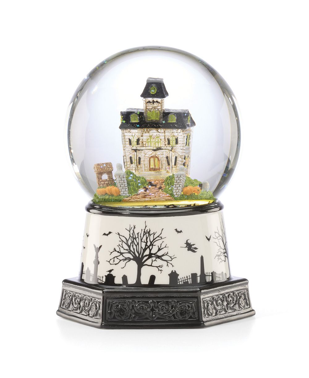 Lenox Haunted Village Light-Up Snow Globe