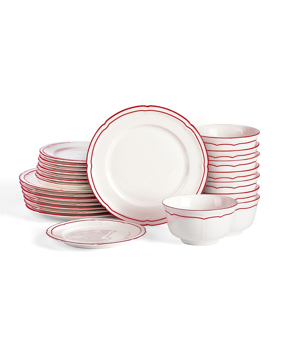 Emeril Lagasse Victory Porcelain 24-Piece Dinnerware Set, Service for 8