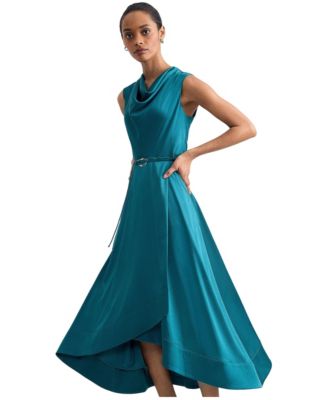 Phase Eight Women's Cowl Neck Belted Midi Dress