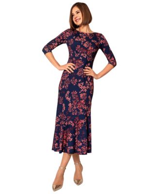 Alie Street London Women's Maxine Floral-Print Asymmetric Bias-Cut Midi Dress