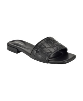 Calvin Klein Women's Theona Quilted Flat Slip-On Sandals