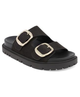 MIA Women's Gen Double Buckle Flat Sandals