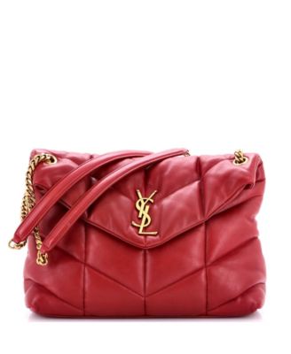 Б/у стеганая сумка на плечо Saint Laurent Loulou Medium из кожи