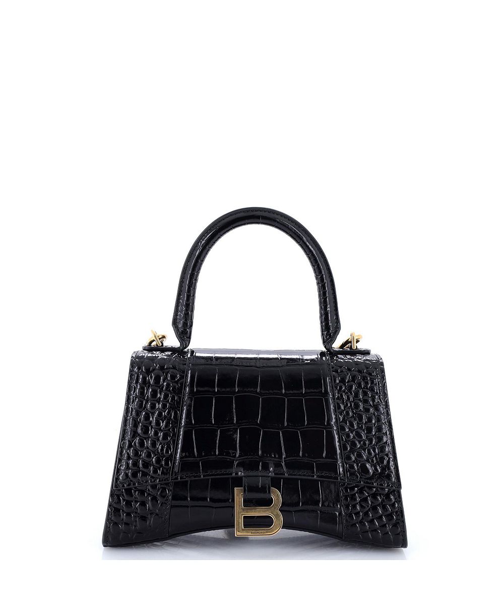 Б/у сумка Balenciaga Small Hourglass Top Handle Embossed Leather