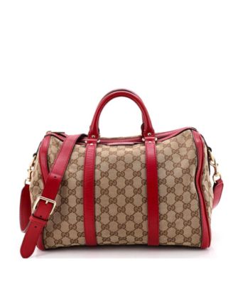 Сумка Gucci Joy Boston Medium Convertible из канваса GG с кожаной отделкой