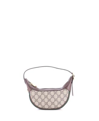 Gucci мини сумка Ophidia Half Moon, GG покрытый холст, б/у