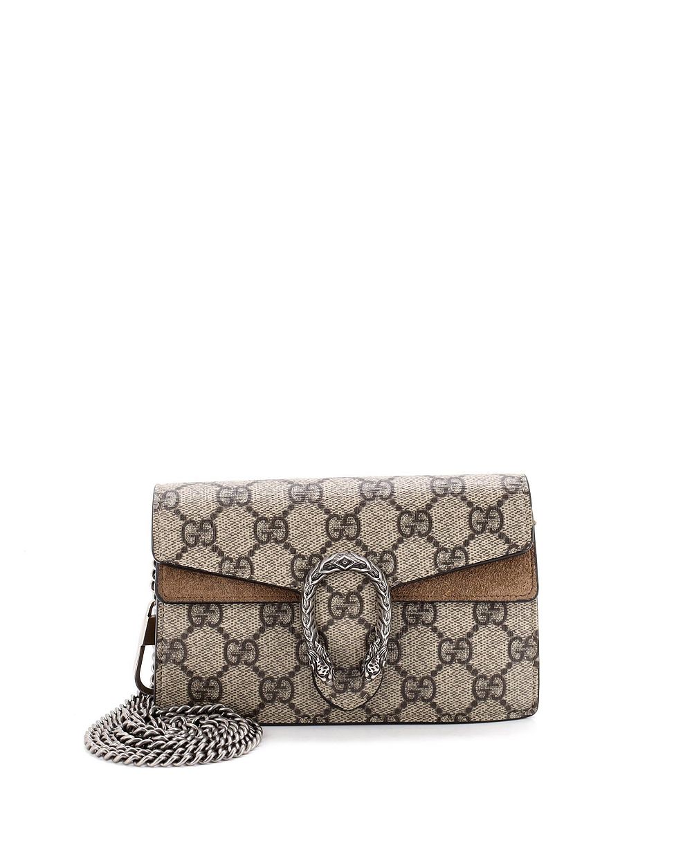Gucci Super Mini Dionysus сумка из покрытия GG Canvas