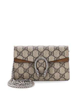 Pre-Owned Gucci Super Mini Dionysus Bag GG Coated Canvas