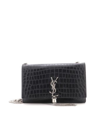 Pre-Owned Saint Laurent сумка через плечо Medium Classic Monogram Tassel из тисненой кожи с кисточкой