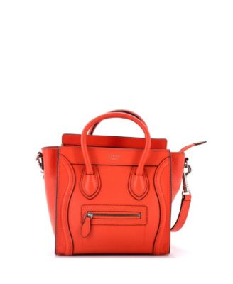 Pre-Owned Celine сумка Nano Luggage из зернистой кожи