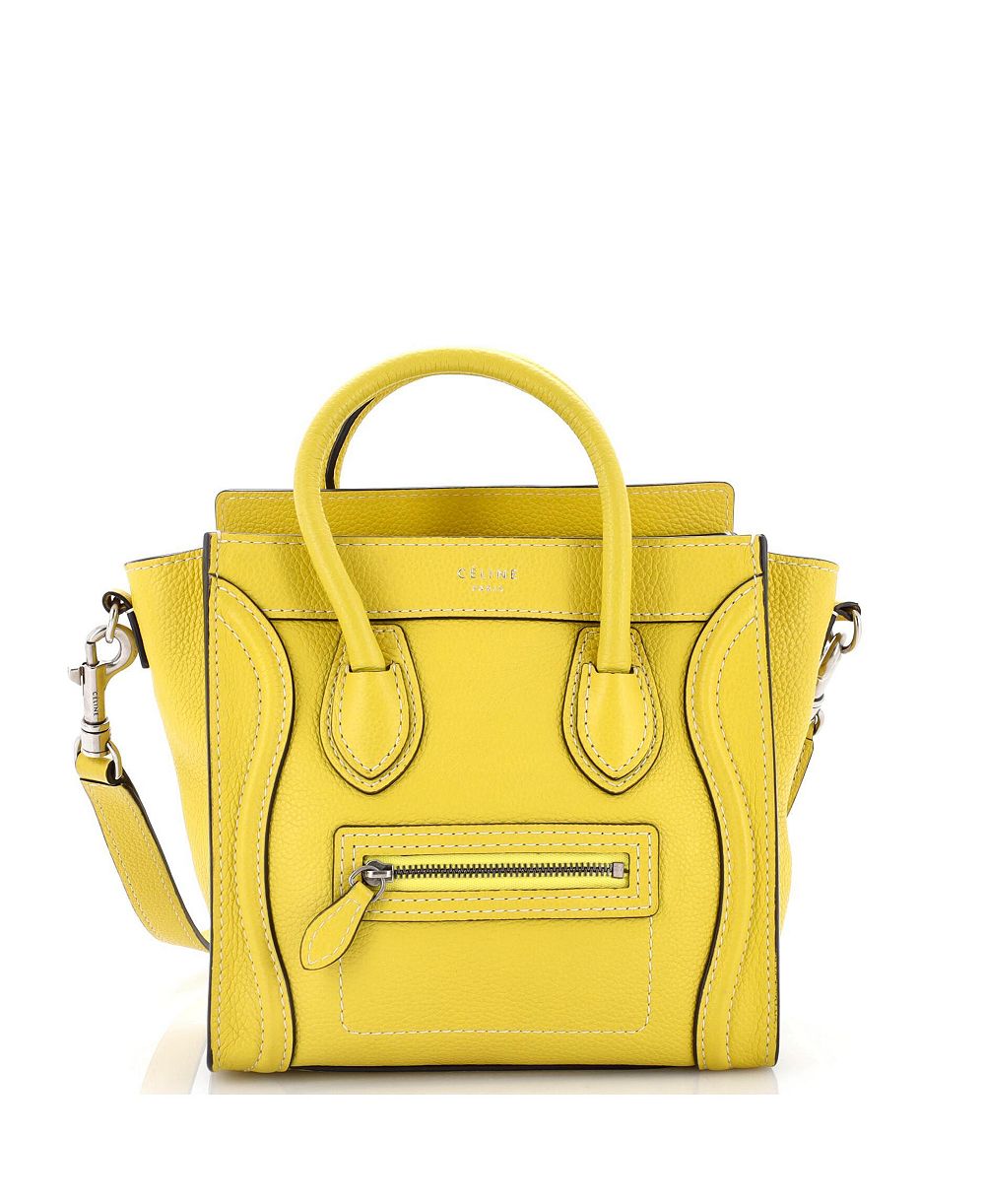 Б/у сумка Celine Nano Luggage из зернистой кожи