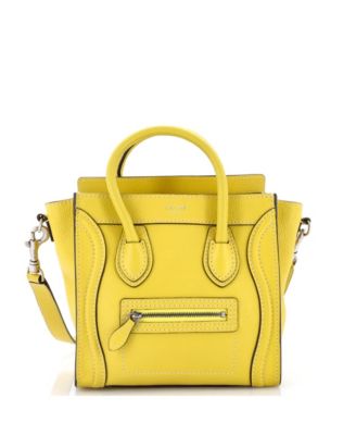 Pre-Owned Celine Nano Luggage Bag Grainy Leather