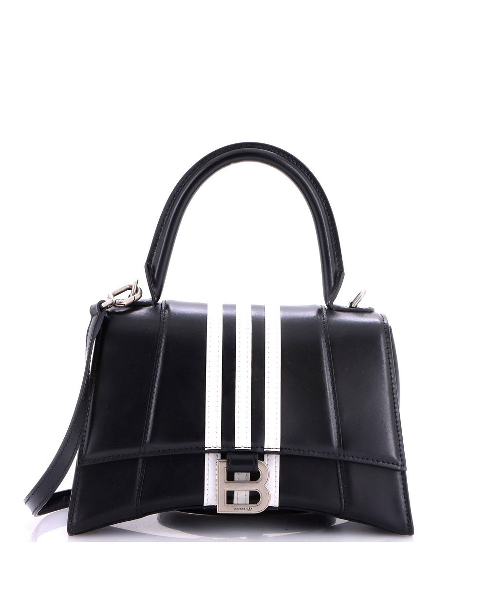 Balenciaga кожаная сумка Hourglass Top Handle x adidas