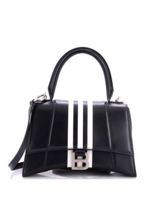 Balenciaga кожаная сумка Hourglass Top Handle x adidas
