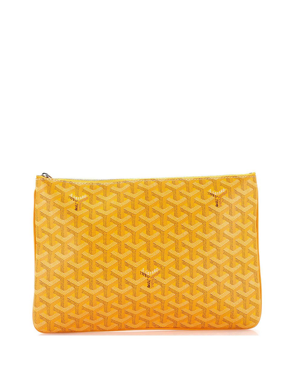 Б/у кошелек Goyard MM Senat Zip Pouch из лакированной ткани