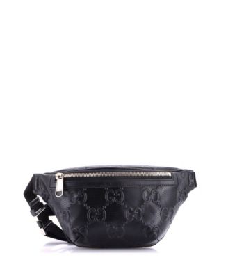 Б/у маленькая сумка на пояс Gucci с тиснением GG из перфорированной кожи