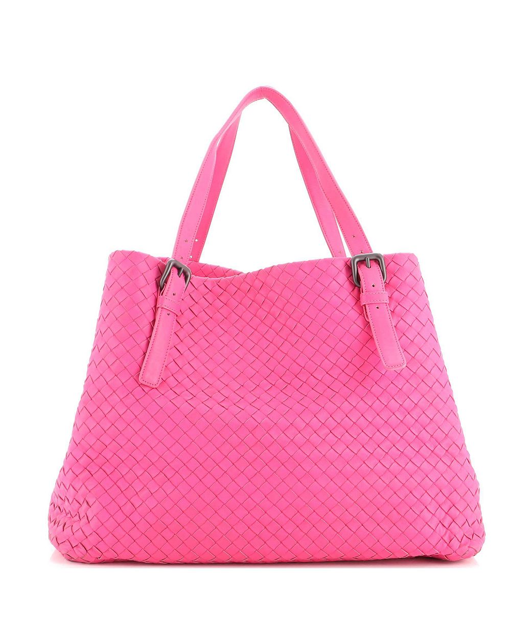 Б/у большая сумка-тоут Bottega Veneta A-Shape Intrecciato Nappa