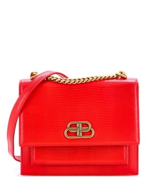 Pre-Owned Balenciaga Small Sharp Shoulder Bag Embossed Leather