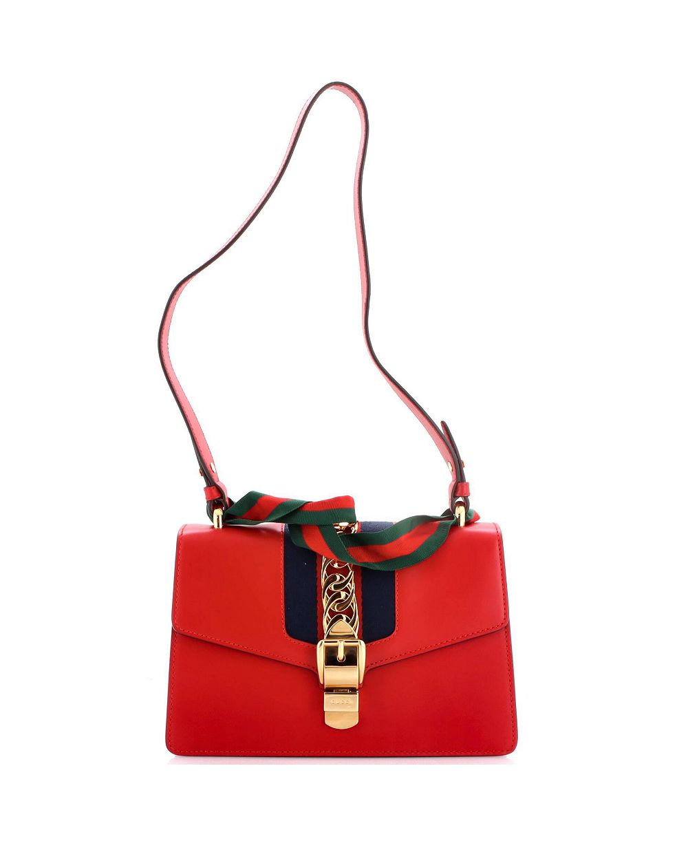 Б/у кожаная сумка на плечо Gucci Small Sylvie
