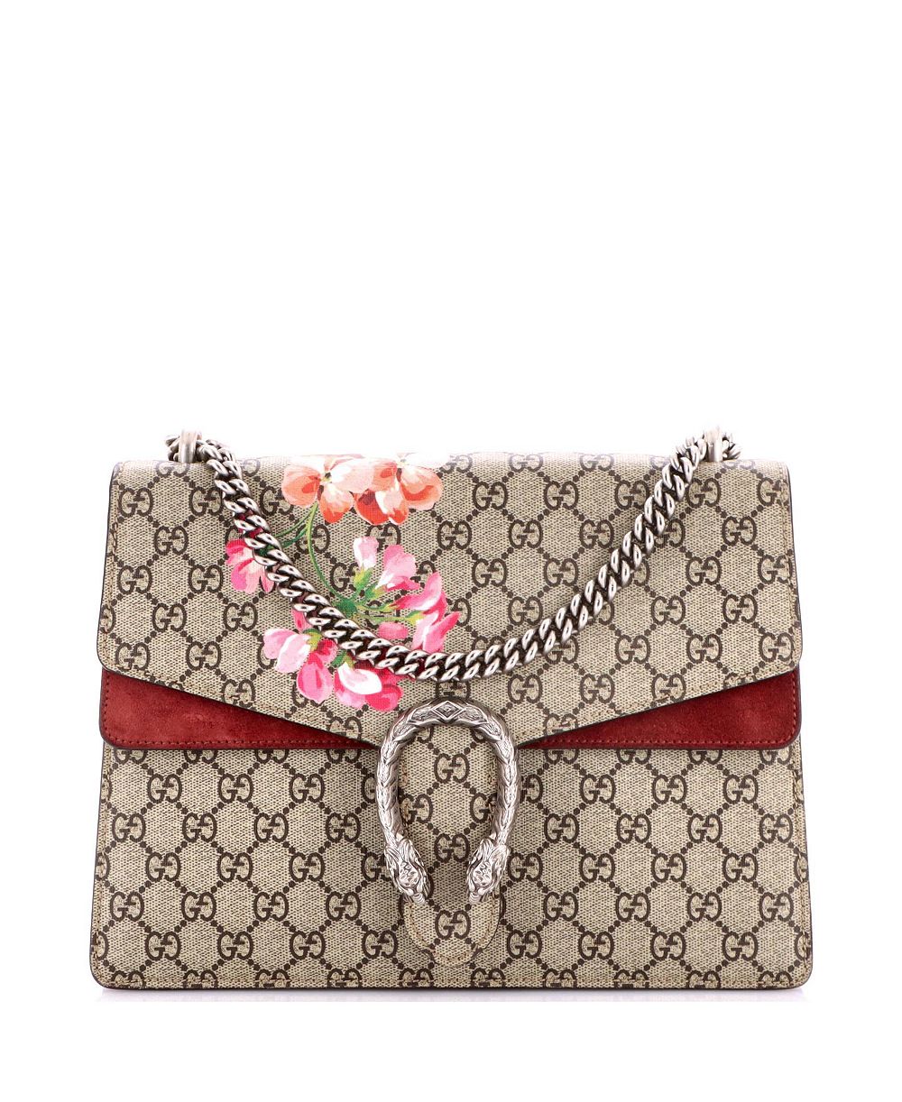 Pre-Owned Gucci Medium Dionysus Bag Blooms Print GG Coated Canvas