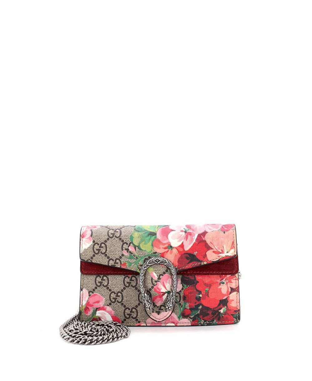 Сумка Gucci Super Mini Dionysus Blooms Print GG Coated Canvas (б/у)
