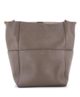 Большая сумка Celine Sangle Seau из телячьей кожи, б/у