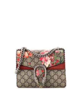 Брендовая сумка Gucci Mini Dionysus с принтом цветов из канваса GG