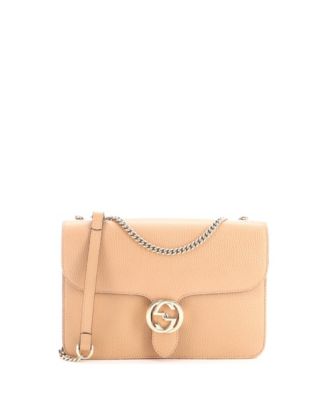 Кожаная сумка через плечо Pre-Owned Gucci Medium Interlocking