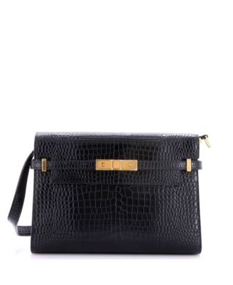 Pre-Owned Saint Laurent Medium Manhattan Shoulder Bag Embossed Leather