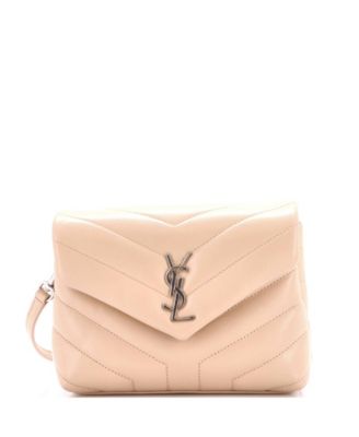 Б/у плечевая сумка Saint Laurent Toy Loulou Matelasse Chevron кожаная