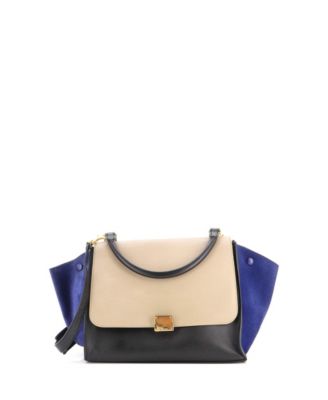 Celine сумка Trapeze Medium Tricolor из кожи, б/у