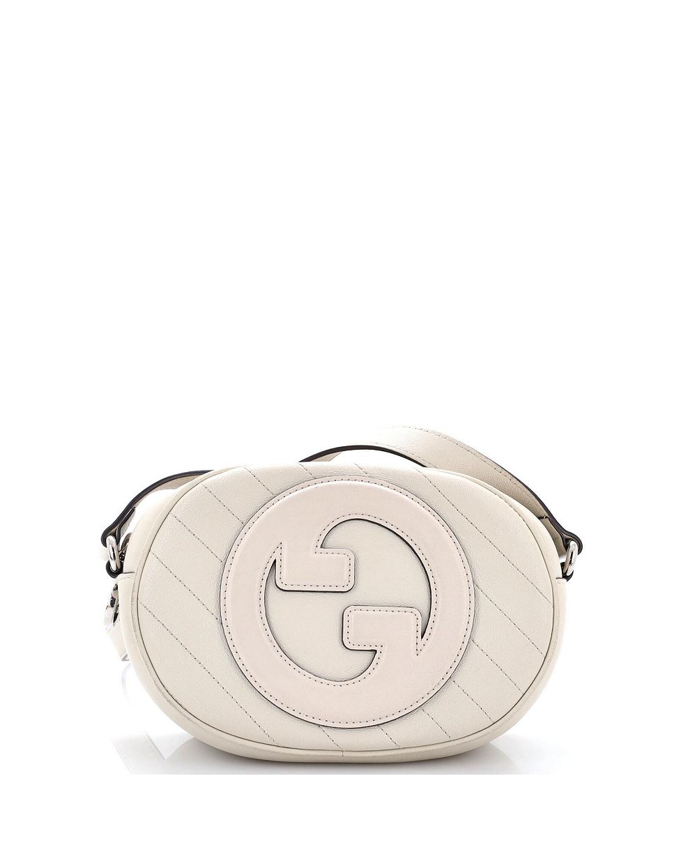 Pre-Owned Gucci сумка-камера Blondie NM Round Diagonal Quilted Leather