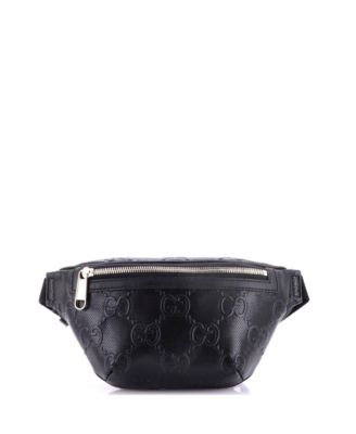 Б/у маленькая сумка-поясная Gucci GG из перфорированной кожи