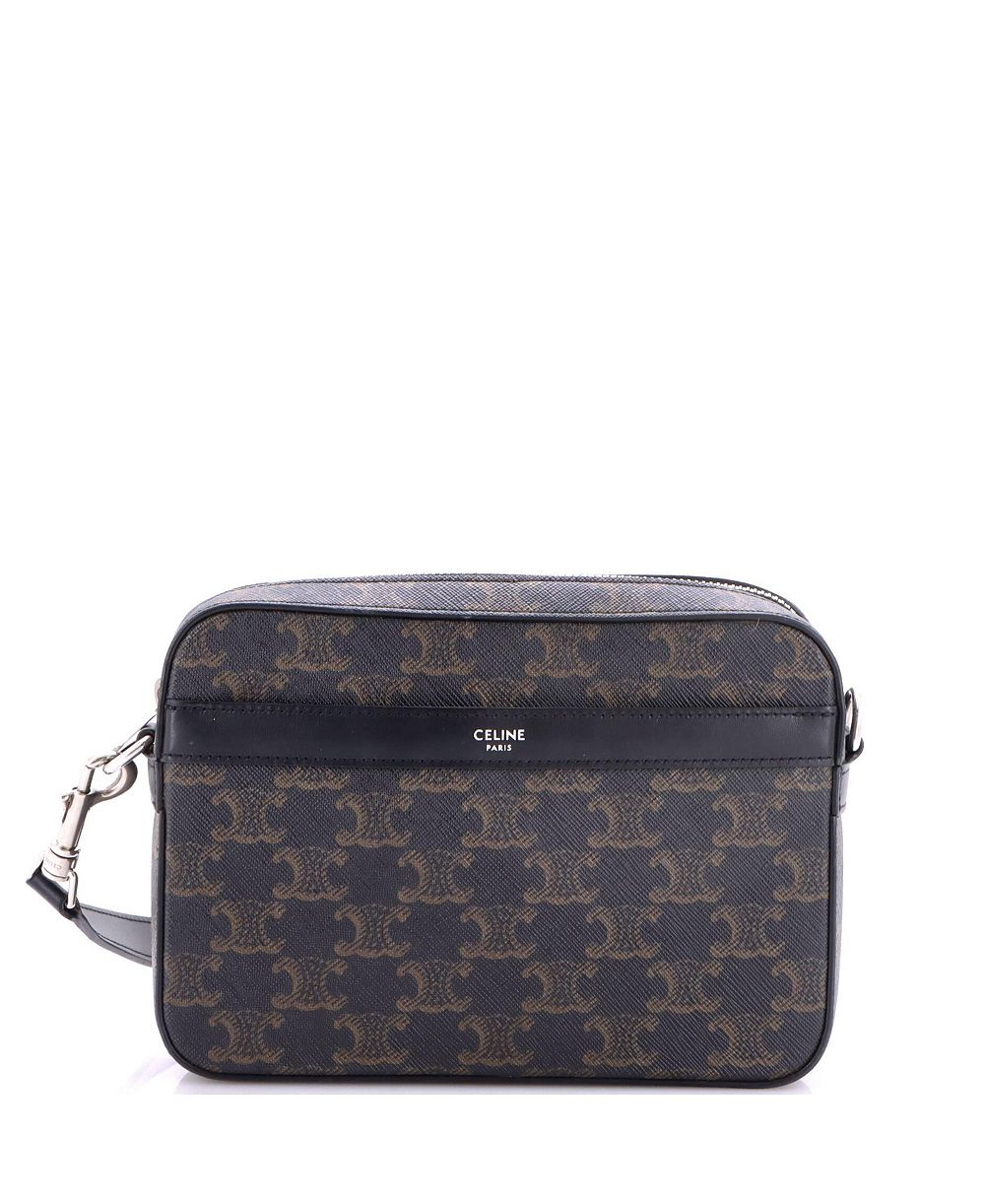 Pre-Owned Celine Small Zip Messenger сумка Triomphe из покрытия Canvas