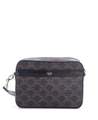 Pre-Owned Celine Small Zip Messenger сумка Triomphe из покрытия Canvas