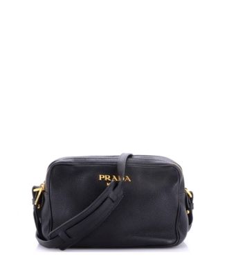Б/у сумка-камера Prada Double Zip Vitello Daino