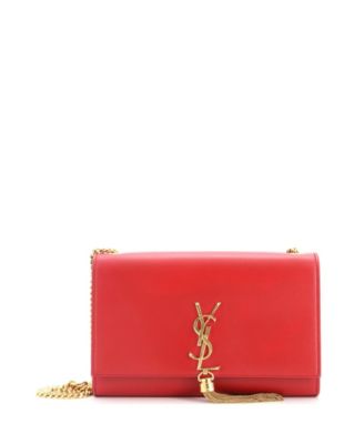 Pre-Owned Saint Laurent Medium Classic Monogram Tassel Crossbody Bag Leather