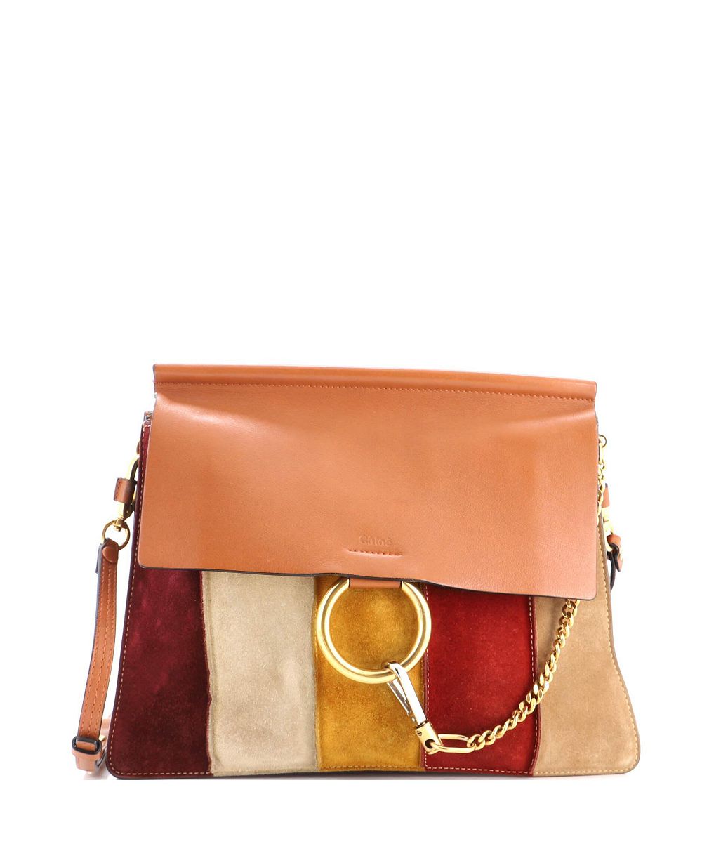 Pre-Owned Chloe средний Фей плечевая сумка строченная замша и кожа