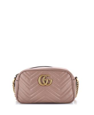 Pre-Owned Gucci Small GG Marmont Shoulder Bag Matelasse Leather