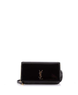 Б/у лакированная сумка через плечо Saint Laurent Classic Monogram Phone Holder