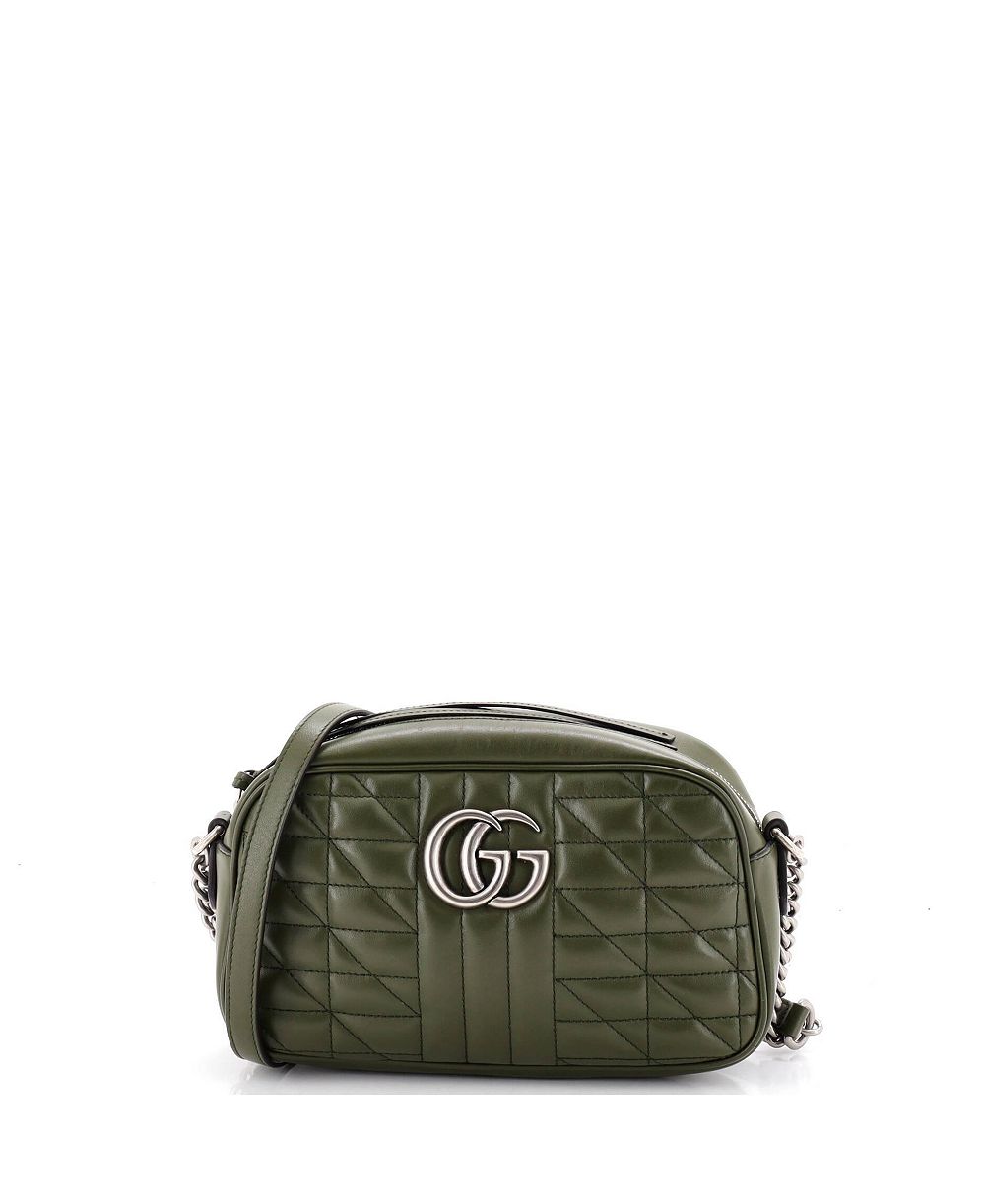 Б/у маленькая сумка на плечо Gucci Small GG Marmont из кожи Matelasse