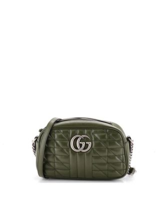 Б/у маленькая сумка на плечо Gucci Small GG Marmont из кожи Matelasse