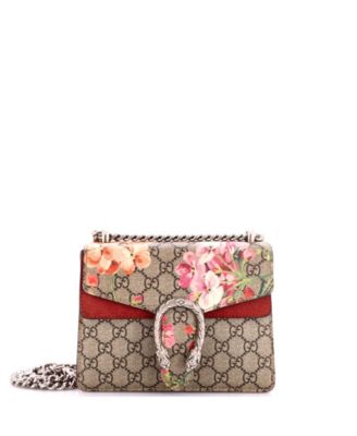 Pre-Owned Gucci Mini Dionysus Bag Blooms Print GG Coated Canvas