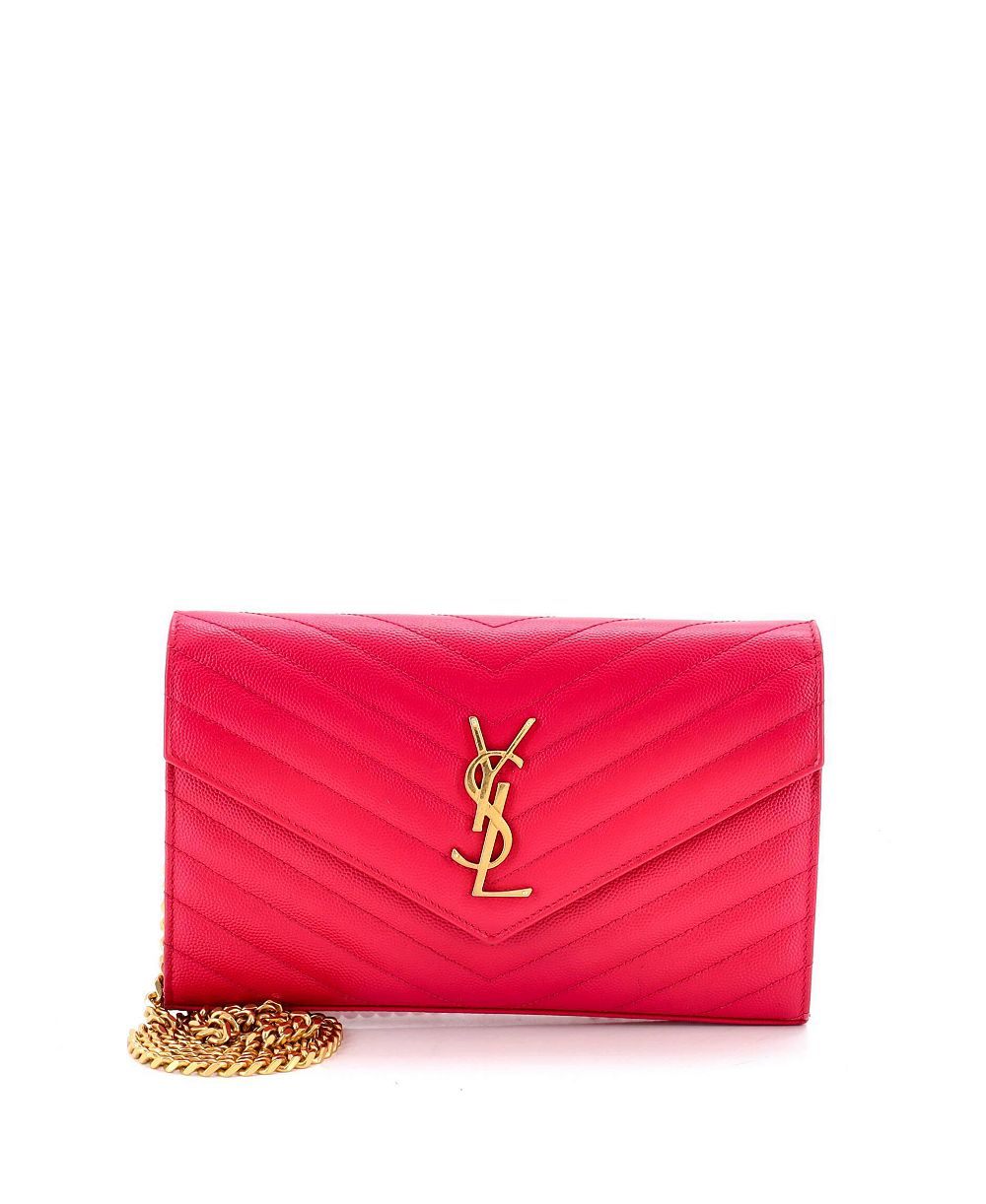 Кошелек на цепочке Saint Laurent Pre-Owned Classic Monogram кожа matelasse