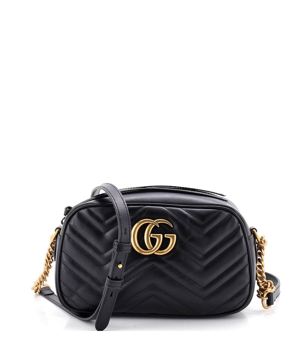 Подержанная сумка через плечо Gucci Small GG Marmont Matelasse Leather
