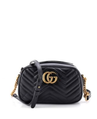 Pre-Owned Gucci Small GG Marmont Shoulder Bag Matelasse Leather