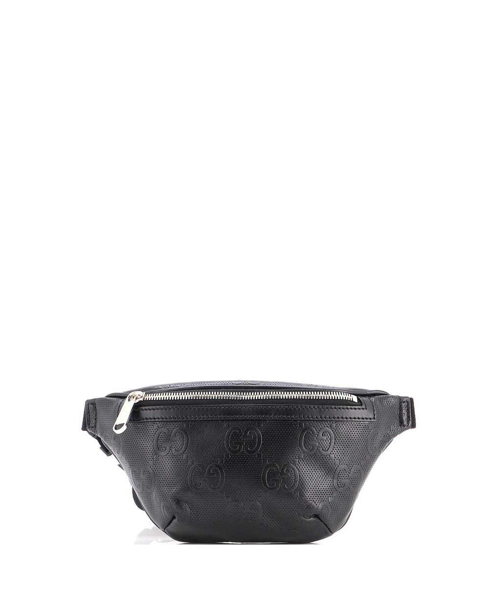 Маленькая поясная сумка Gucci GG Embossed из перфорированной кожи